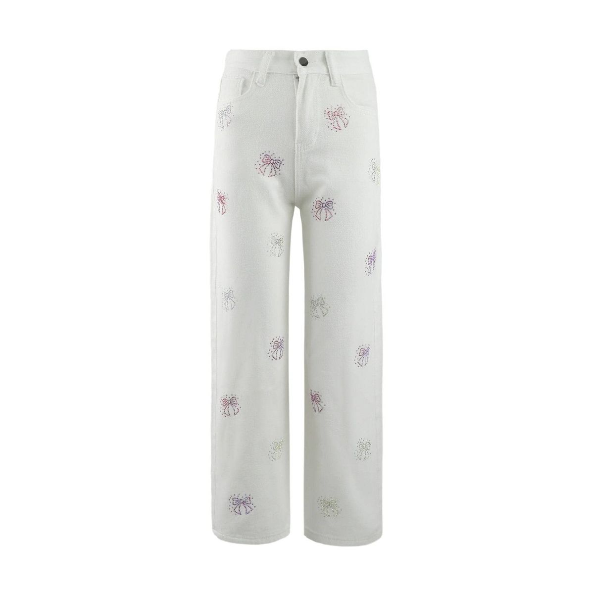 CRYSTAL RAINBOW BOWS JEANS