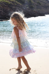 RAINBOW SEQUIN TIERED DRESS