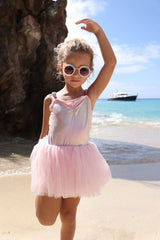 SHINY HOLOGRAM TULLE SWIM DRESS