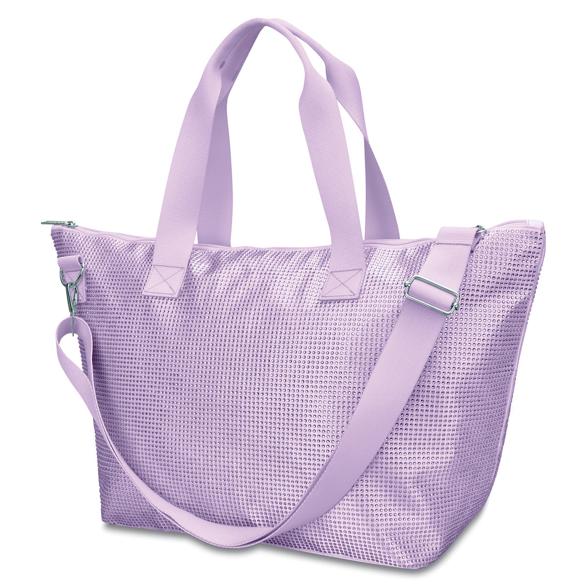 LAVENDER RHINESTONE OVERNIGHT BAG