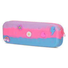 TIE DYE CHARMED JELLY PENCIL CASE