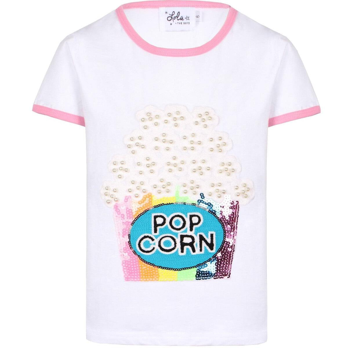 PEARLS AND POPCORN RINGER T-SHIRT