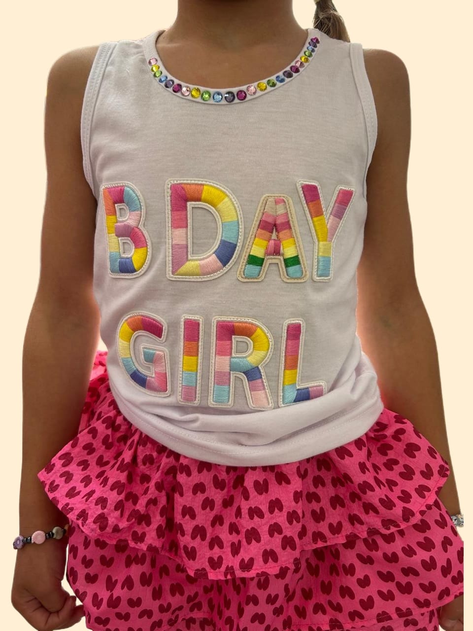 BDAY GIRL WHITE TEE