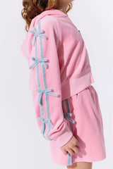 PRETTY IN BOWS VELVET SET