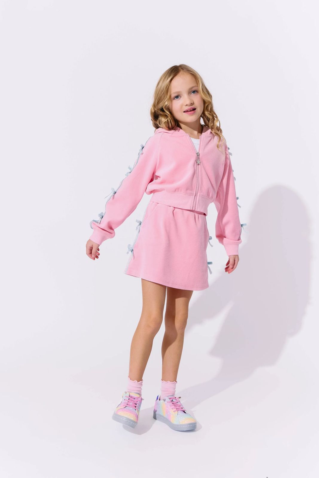 PRETTY IN BOWS VELVET SET