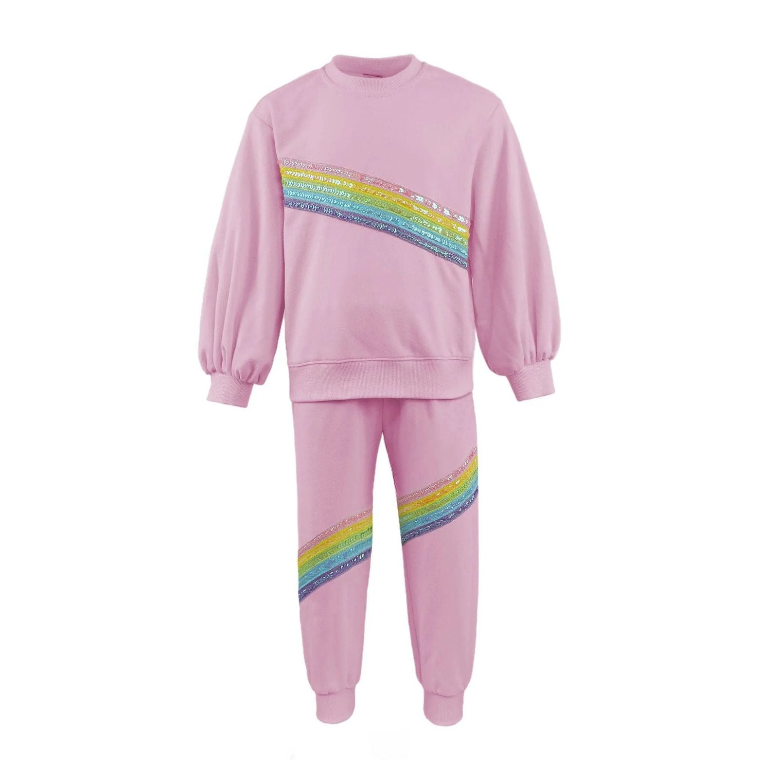 PINK RAINBOW STRIPE SET