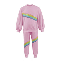 PINK RAINBOW STRIPE SET