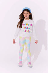 WHITE YOU ARE THE REASON I SMILE SWEATSHIRT