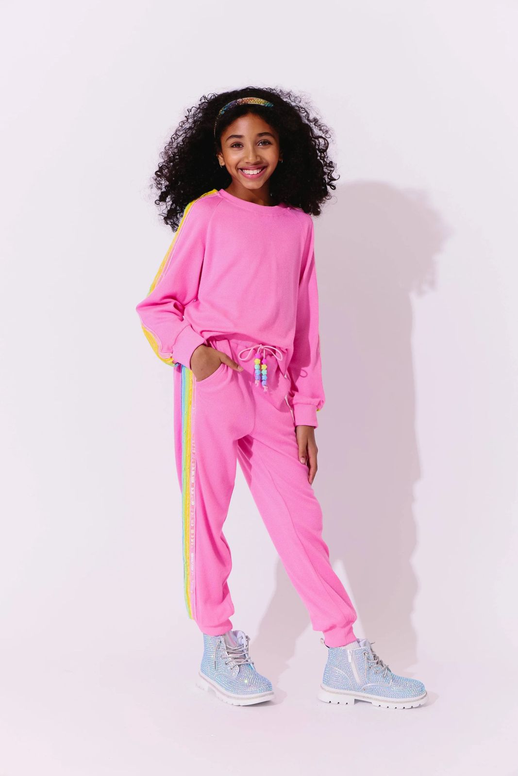 PINK RAINBOW SEQUIN SET