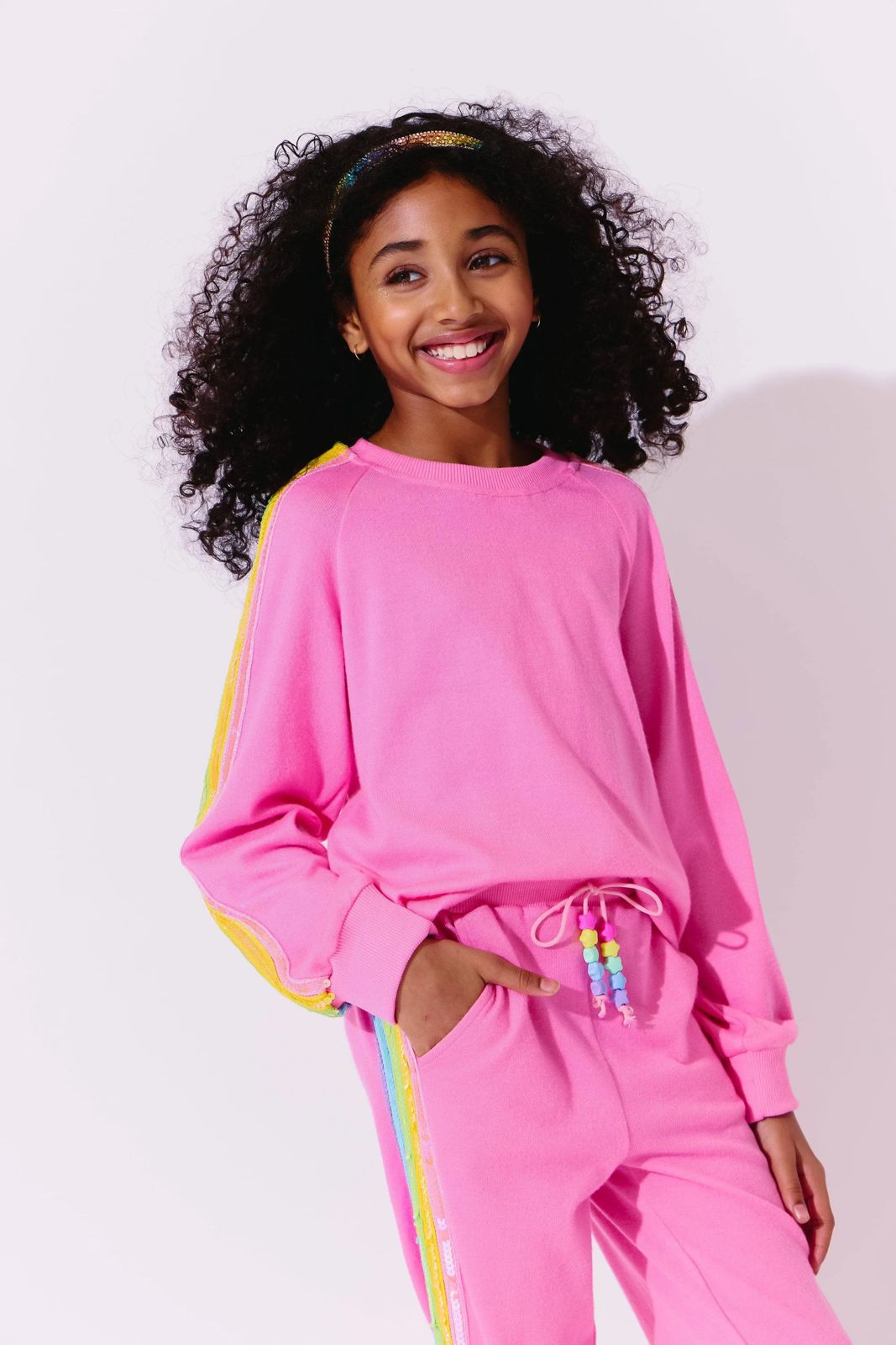 PINK RAINBOW SEQUIN SET