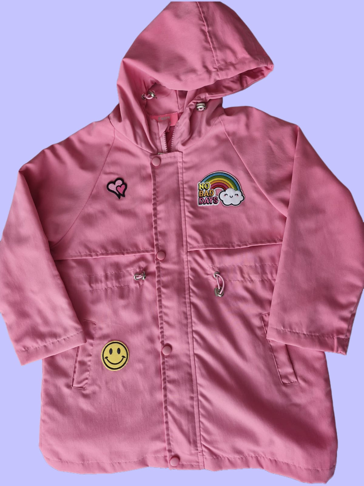 GABARDINA ROSA MULTI-PATCH