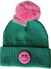 HAPPY POM BEANIE HAT