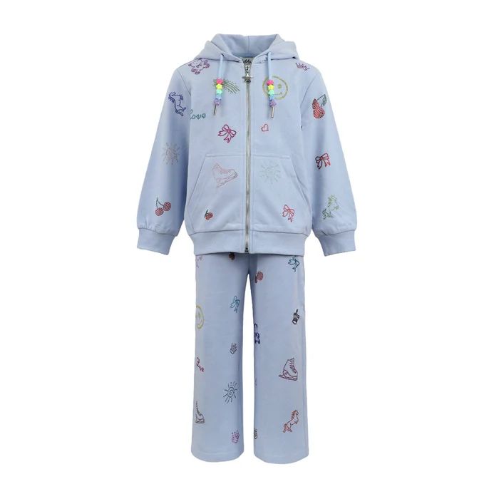 SKY CRYSTAL DOODLE JOGGERS SET