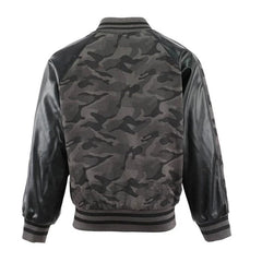 CAMO FLASH LEATHER BOMBER