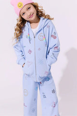SKY CRYSTAL DOODLE JOGGERS SET