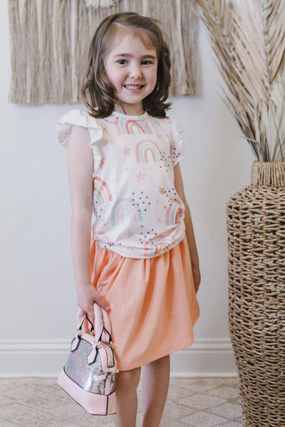 OVER THE RAINBOW RUFFLE TEE