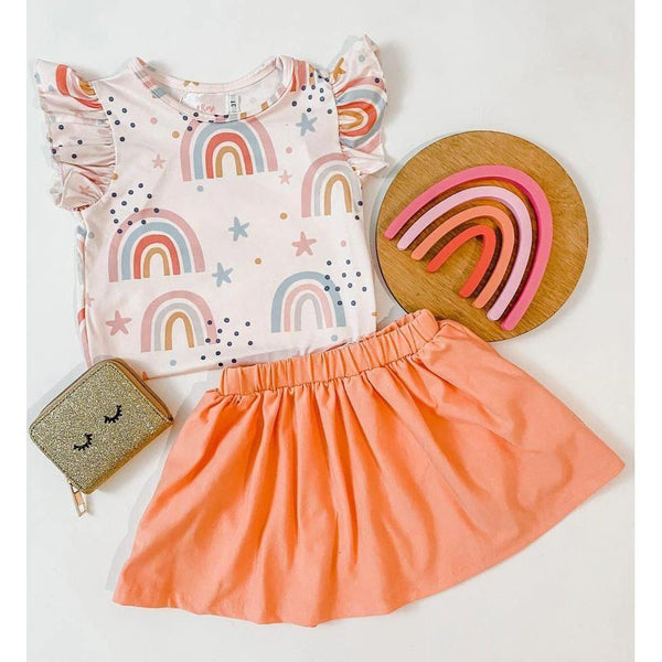 OVER THE RAINBOW RUFFLE TEE