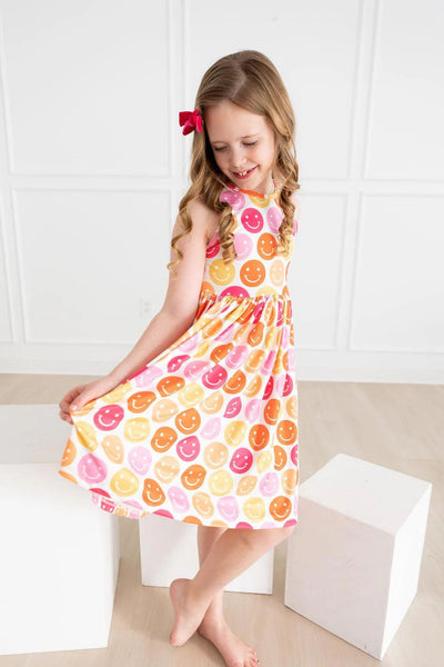 DONT WORRY, BE HAPPY TANK TWIRL DRESS