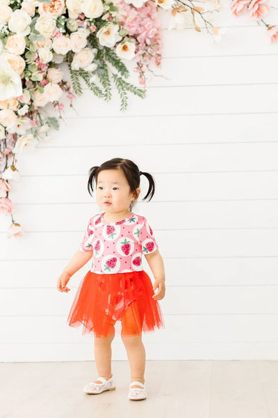 STRAWBERRY FIELDS TUTU BODYSUIT