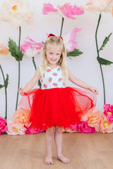 SUMMER STRAWBERRIES TANK TUTU DRESS