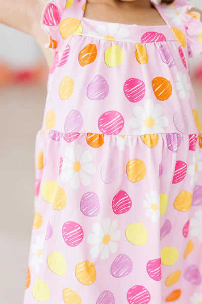 DAISY DOODLES RUFFLE CROSS BACK DRESS