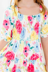 ROSIE SMOCKED RUFFLE DRESS