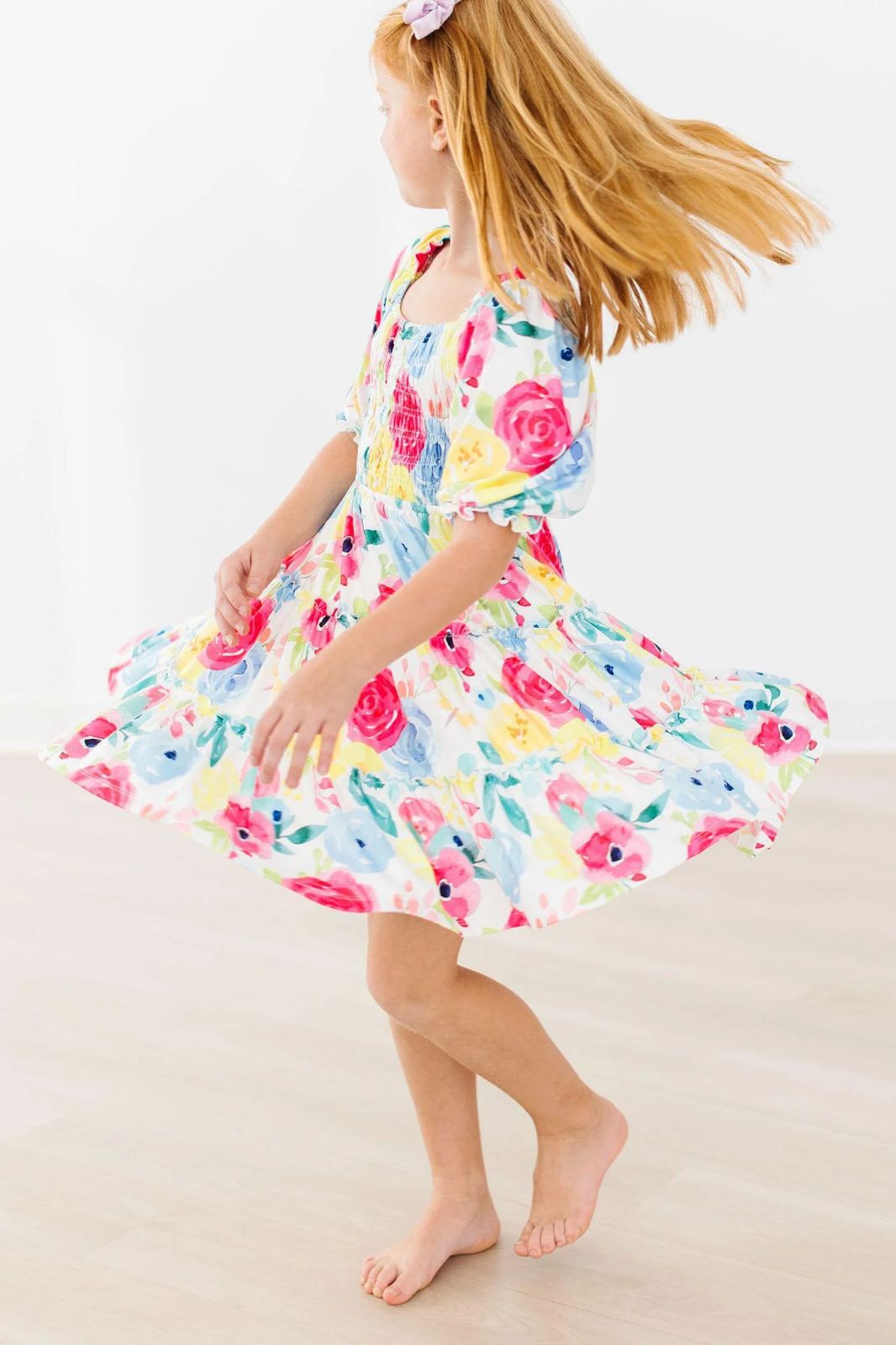 ROSIE SMOCKED RUFFLE DRESS