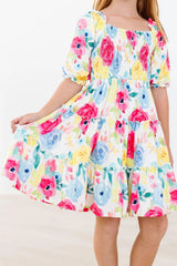 ROSIE SMOCKED RUFFLE DRESS