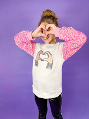 LOVER PATCHED SEQUINS CREWNECK