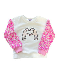 LOVER PATCHED SEQUINS CREWNECK