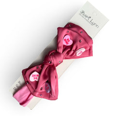 SOFT SILK TIE BOW CRYSTALS ON STOCKING