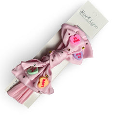 SOFT SILK TIE BOW CRYSTALS ON STOCKING