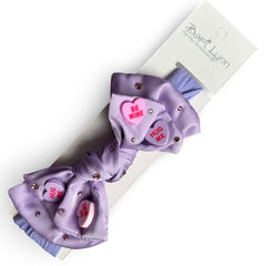 SOFT SILK TIE BOW CRYSTALS ON STOCKING