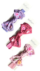 SOFT SILK TIE BOW CRYSTALS ON STOCKING