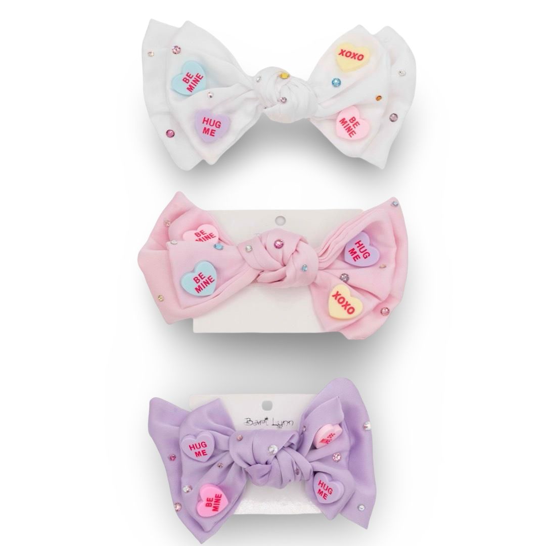SILK TIE KNOT SWEET HEART CLIP