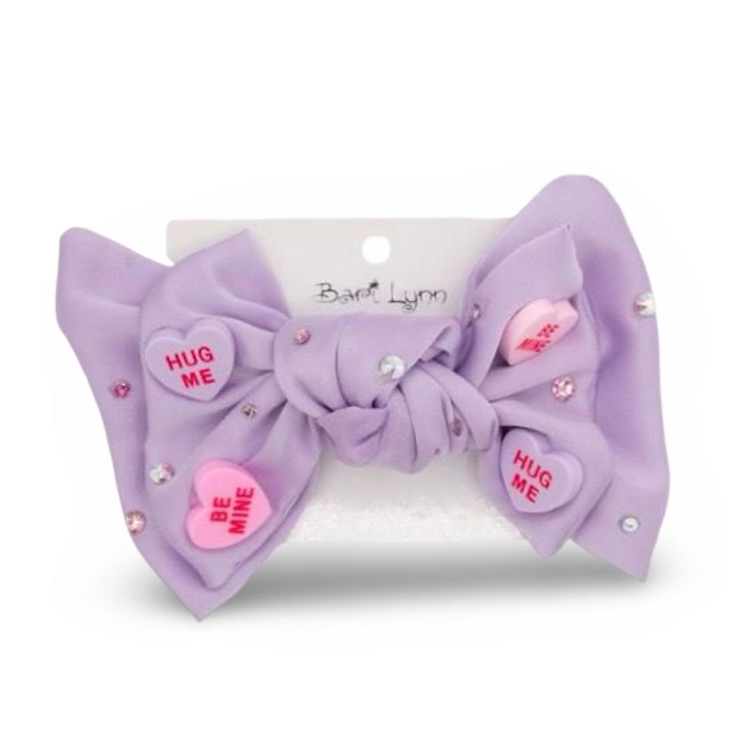 SILK TIE KNOT SWEET HEART CLIP