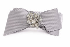 MINI GROGRAIN CLIP STONED CLIP CENTER