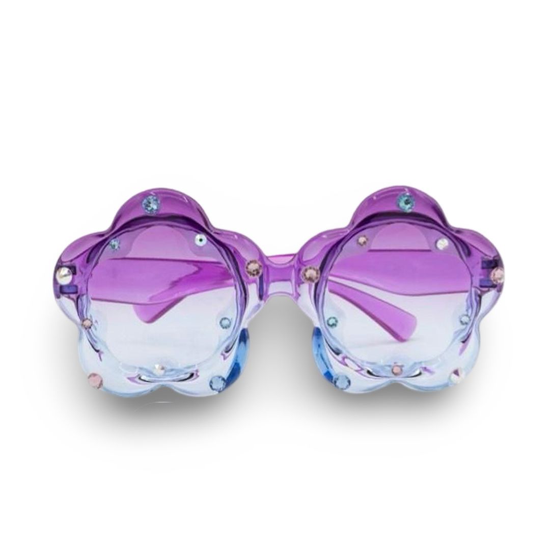 PINK/LAVENDER OMBRE BUBBLE SHAPE SUNGLASSES