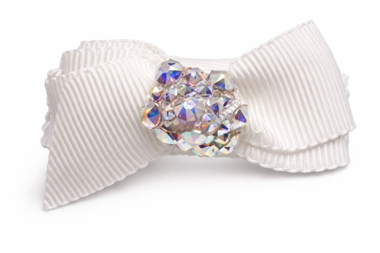 MINI GROGRAIN CLIP STONED CLIP CENTER