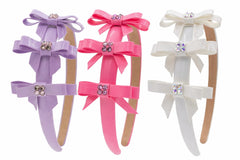 3 PATENT BOW THIN HEADBAND