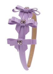 3 PATENT BOW THIN HEADBAND