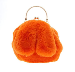 FURRY RABBIT EAR PLUSH PURSE
