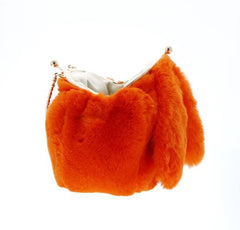 FURRY RABBIT EAR PLUSH PURSE