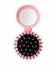 BOW POP UP SHELL MIRROR & HAIR BRUSH