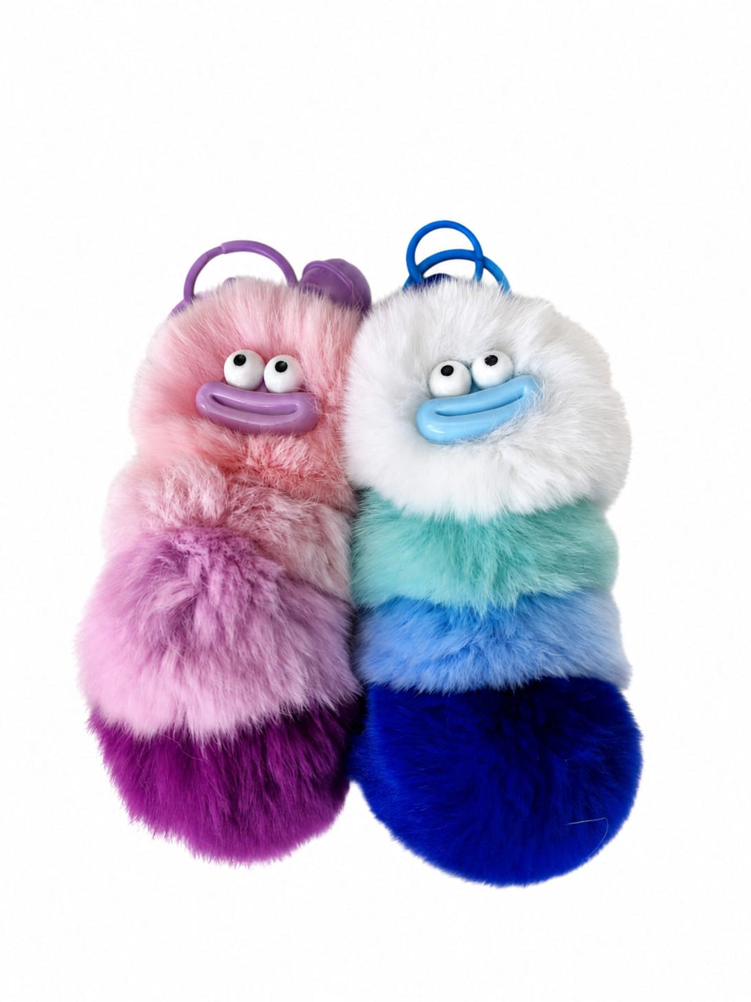FUZZY CATERPILLAR KEYCHAIN