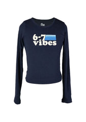 TOP NAVY FRENCH TERRY