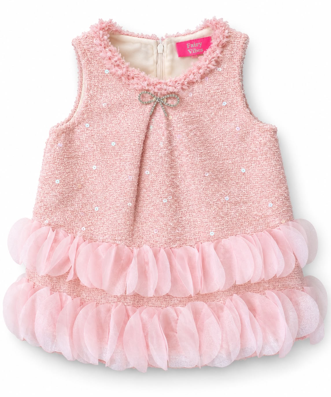 PINK PETAL BOW DRESS