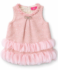 PINK PETAL BOW DRESS
