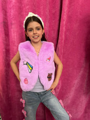 CHALECO MULTI-PATCH LILA
