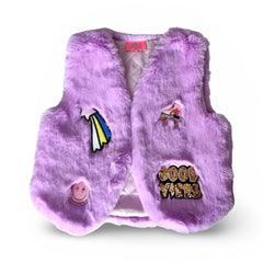 CHALECO MULTI-PATCH LILA